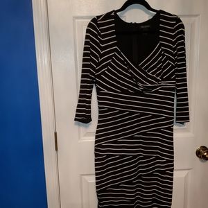 Black and white stripped dress